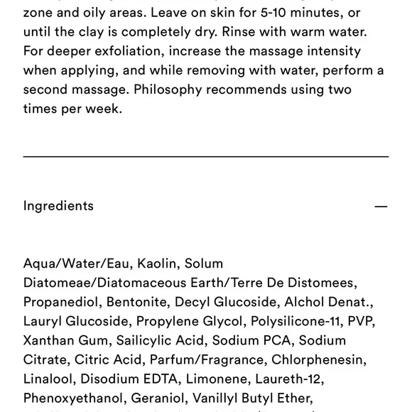 Philosophy Purity Made Simple Exfoliating Clay Mask
